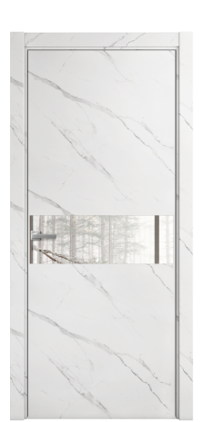 Дверь межкомнатная Vetro 11 Цвет Monte white soft Покрытие ПВХ ORIGINAL Наличник L 75 Цена 30825