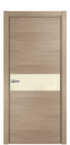 Дверь межкомнатная Vetro 11 Цвет Дуб Песочный Покрытие Шпон натуральный  Наличник L 75 Цена 51150