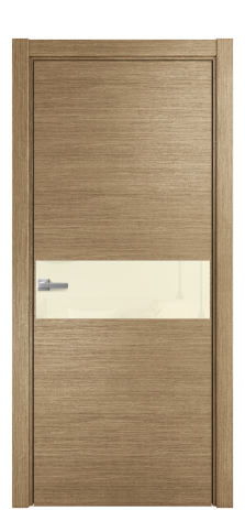 Дверь межкомнатная Vetro 11 Цвет Дуб Янтарь Покрытие Шпон масло  Наличник L 75 Цена 53075