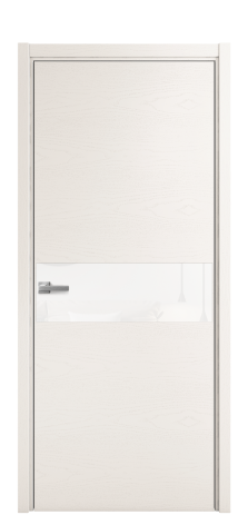 Дверь межкомнатная Vetro 11 Цвет Ясень Молочный Покрытие Шпон крашеный  Наличник L 50 Цена 48025