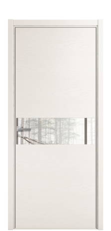 Дверь межкомнатная Vetro 11 Цвет Ясень Молочный Покрытие Шпон крашеный  Наличник L 50 Цена 48025