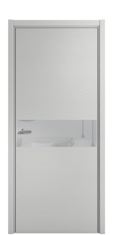 Дверь межкомнатная Vetro 11 Цвет Ясень Телегрей Покрытие Шпон крашеный  Наличник L 50 Цена 48525