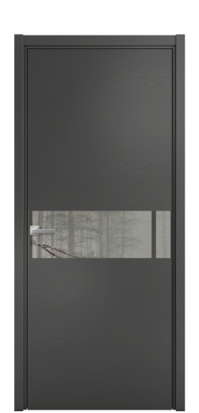 Дверь межкомнатная Vetro 11 Цвет Ясень Антрацит Покрытие Шпон крашеный  Наличник L 50 Цена 48525