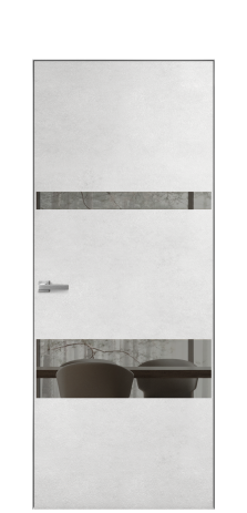 Дверь межкомнатная Vetro 12 Цвет Бетон известковый Покрытие ПВХ ORIGINAL Наличник Скрытый короб хром Цена 42510