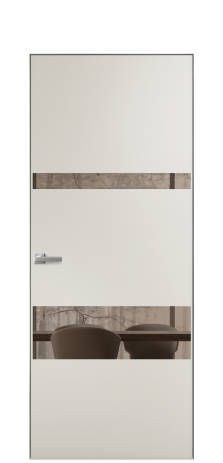 Дверь межкомнатная Vetro 12 Цвет Дымчатый Покрытие Эмаль  Наличник Скрытый короб хром Цена 62310