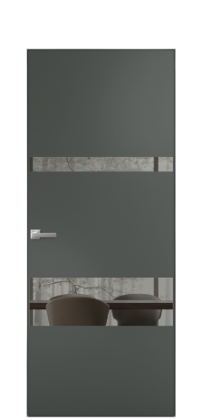 Дверь межкомнатная Vetro 12 Цвет Пихтовый Покрытие Эмаль  Наличник Скрытый короб хром Цена 62310