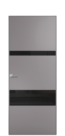 Дверь межкомнатная Vetro 12 Цвет Ирис Покрытие Эмаль  Наличник Скрытый короб хром Цена 61810