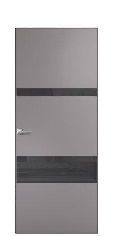 Дверь межкомнатная Vetro 12 Цвет Ирис Покрытие Эмаль  Наличник Скрытый короб хром Цена 61810