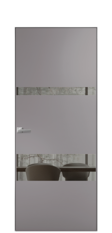 Дверь межкомнатная Vetro 12 Цвет Ирис Покрытие Эмаль  Наличник Скрытый короб хром Цена 62310