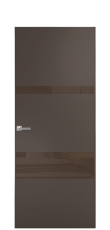 Дверь межкомнатная Vetro 12 Цвет Коричневый Покрытие Эмаль  Наличник Скрытый короб хром Цена 61810