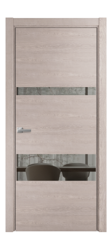 Дверь межкомнатная Vetro 12 Цвет Дуб Имбирь Покрытие Шпон натуральный  Наличник L 75 Цена 51650