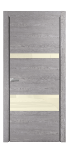 Дверь межкомнатная Vetro 12 Цвет Дуб Кварц Покрытие Шпон натуральный  Наличник L 75 Цена 51150