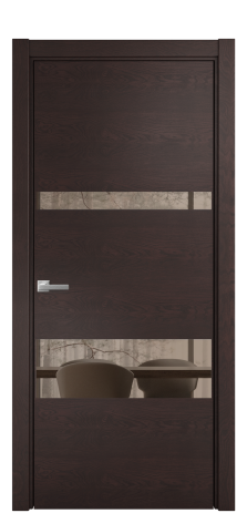 Дверь межкомнатная Vetro 12 Цвет Мореный Дуб Покрытие Шпон натуральный  Наличник L 75 Цена 51650