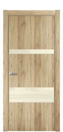 Дверь межкомнатная Vetro 12 Цвет Орех NY светлый Покрытие ПВХ WOOD NATURAL Наличник L 75 Цена 30825