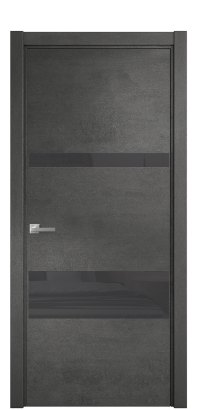 Дверь межкомнатная Vetro 12 Цвет Камень темный Покрытие ПВХ ORIGINAL Наличник L 75 Цена 33550