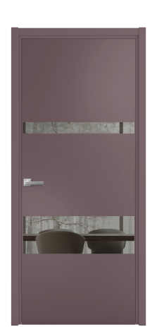 Дверь межкомнатная Vetro 12 Цвет Лиловый Покрытие Эмаль  Наличник L 50 Цена 45175
