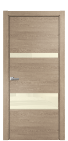 Дверь межкомнатная Vetro 12 Цвет Дуб Песочный Покрытие Шпон натуральный  Наличник L 75 Цена 51150