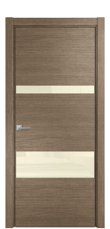 Дверь межкомнатная Vetro 12 Цвет Дуб Кофе Покрытие Шпон масло  Наличник L 75 Цена 53075