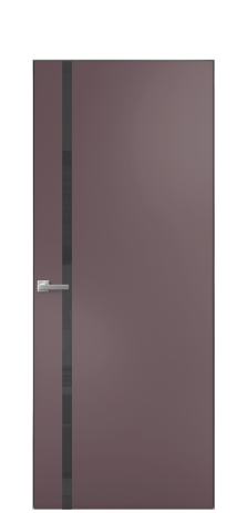 Дверь межкомнатная Vetro 13 Цвет Лиловый Покрытие Эмаль  Наличник Скрытый короб хром Цена 61810