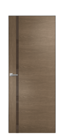 Дверь межкомнатная Vetro 13 Цвет Дуб Мускат Покрытие Шпон натуральный  Наличник Скрытый короб хром Цена 66110