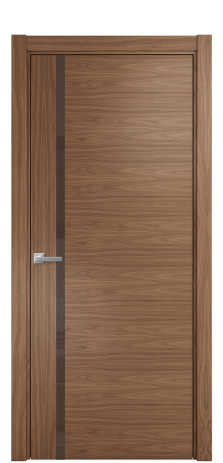 Дверь межкомнатная Vetro 13 Цвет Американский Орех Покрытие Шпон натуральный  Наличник L 75 Цена 55050