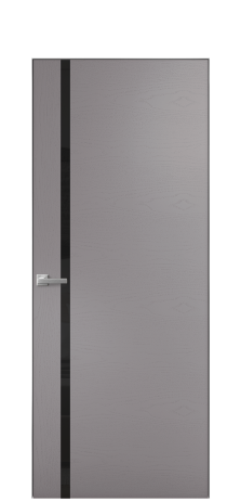 Дверь межкомнатная Vetro 13 Цвет Ясень Ирис Покрытие Шпон крашеный  Наличник Скрытый короб хром Цена 64260