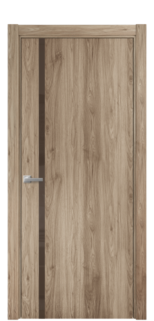 Дверь межкомнатная Vetro 13 Цвет Орех NY смоук Покрытие ПВХ WOOD NATURAL Наличник L 75 Цена 33550