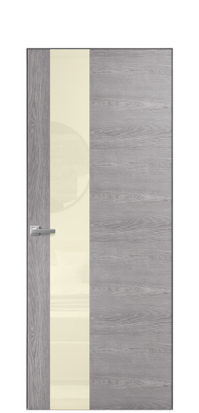 Дверь межкомнатная Ветро 14 Цвет Дуб Кварц Покрытие Шпон натуральный  Наличник Скрытый короб хром Цена 49450