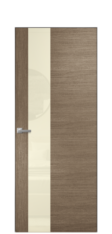 Дверь межкомнатная Ветро 14 Цвет Дуб Кофе Покрытие Шпон масло  Наличник Скрытый короб хром Цена 51300
