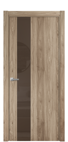 Дверь межкомнатная Ветро 14 Цвет Орех смоук Покрытие ПВХ ПОД ДЕРЕВО Наличник L 75 Цена 9200