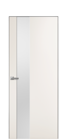 Дверь межкомнатная Ветро 14 Цвет Молочный Покрытие Эмаль  Наличник Скрытый короб хром Цена 45550