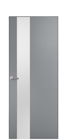 Дверь межкомнатная Ветро 14 Цвет Ясень Гриджио Покрытие Шпон крашеный  Наличник Скрытый короб хром Цена 47850