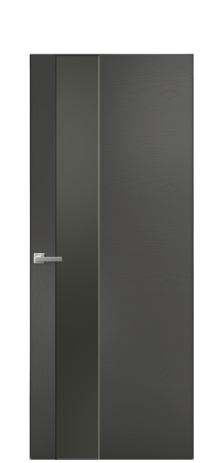 Дверь межкомнатная Ветро 14 Цвет Ясень Антрацит Покрытие Шпон крашеный  Наличник Скрытый короб хром Цена 47850