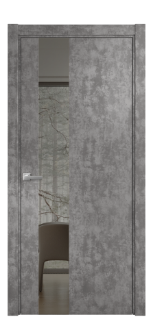 Дверь межкомнатная Vetro 14 Цвет Айс какао Покрытие ПВХ ФАКТУРНЫЕ Наличник L 75 Цена 34600