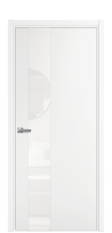 Дверь межкомнатная Vetro 14 Цвет Белый Покрытие Эмаль  Наличник L 50 Цена 45575