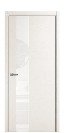 Дверь межкомнатная Ветро 14 Цвет Ясень Молочный Покрытие Шпон крашеный  Наличник L 50 Цена 48775