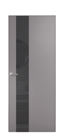 Дверь межкомнатная Vetro 14 Цвет Ясень Ирис Покрытие Шпон крашеный  Наличник Скрытый короб хром Цена 47850