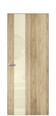 Дверь межкомнатная Vetro 14 Цвет Орех NY светлый Покрытие ПВХ WOOD NATURAL Наличник Скрытый короб хром Цена 42010