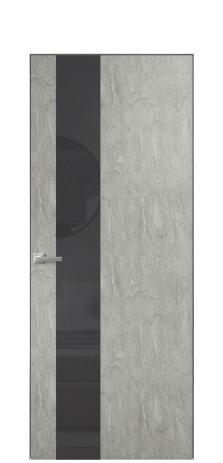 Дверь межкомнатная Vetro 14 Цвет Скол камня грей Покрытие ПВХ ORIGINAL Наличник Скрытый короб хром Цена 42010