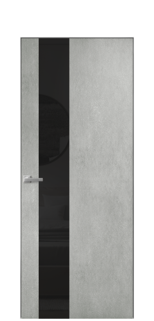 Дверь межкомнатная Vetro 14 Цвет Бетон серый Покрытие ПВХ ORIGINAL Наличник Скрытый короб хром Цена 42010