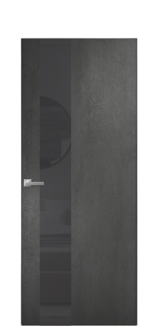 Дверь межкомнатная Vetro 14 Цвет Камень темный Покрытие ПВХ ORIGINAL Наличник Скрытый короб хром Цена 42010