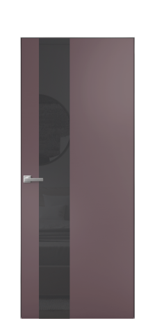 Дверь межкомнатная Vetro 14 Цвет Лиловый Покрытие Эмаль  Наличник Скрытый короб хром Цена 61810