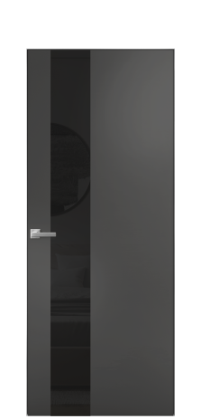Дверь межкомнатная Vetro 14 Цвет Антрацит Покрытие Эмаль  Наличник Скрытый короб хром Цена 61810