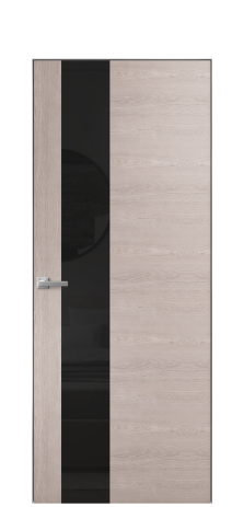 Дверь межкомнатная Vetro 14 Цвет Дуб Имбирь Покрытие Шпон натуральный  Наличник Скрытый короб хром Цена 66110