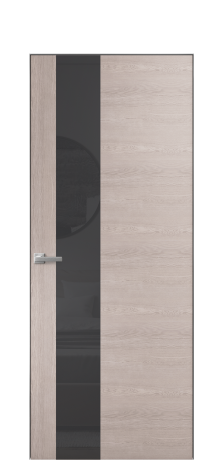 Дверь межкомнатная Vetro 14 Цвет Дуб Имбирь Покрытие Шпон натуральный  Наличник Скрытый короб хром Цена 66110