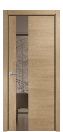 Дверь межкомнатная Vetro 14 Цвет Дуб Светлый Покрытие Шпон натуральный  Наличник L 75 Цена 51650