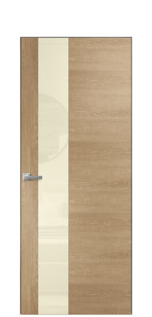 Дверь межкомнатная Vetro 14 Цвет Дуб Светлый Покрытие Шпон натуральный  Наличник Скрытый короб хром Цена 66110