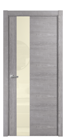 Дверь межкомнатная Vetro 14 Цвет Дуб Кварц Покрытие Шпон натуральный  Наличник L 75 Цена 51150