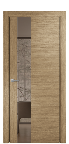 Дверь межкомнатная Vetro 14 Цвет Дуб Янтарь Покрытие Шпон масло  Наличник L 75 Цена 53575