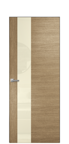 Дверь межкомнатная Vetro 14 Цвет Дуб Янтарь Покрытие Шпон масло  Наличник Скрытый короб хром Цена 67260